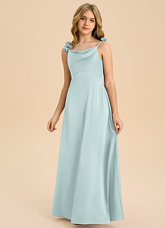 Azazie Gumdrop Junior Klä av Imperium i Stretch Satin Plisserad image3