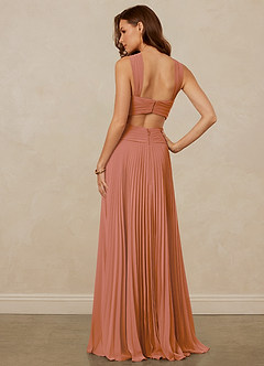 Christian Siriano Bridal for Azazie 1009 Bridesmaid Dresses MAI TAI A-Line Pleated Chiffon Dress image4