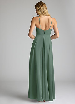Azazie Akita Bridesmaid Dresses Eucalyptus A-Line Chiffon Dress image4