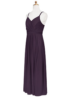 Azazie Luxy Junior Plum Pleated Mesh Dress image8