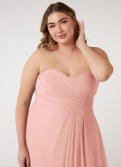 Azazie Arabella Allure Vestidos de damas de honor Vestido de Rosetón de Gasa de Corte en A Convertible con Escote de Corazón image18