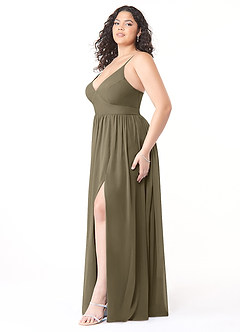 Azazie Aaida Suknie dla druhen Linia A Gorset Szyfon Do ziemi Sukienka image9