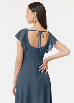 Azazie Bondi Bridesmaid Dresses Neptune A-Line Ruffled Chiffon Dress image3