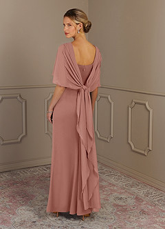 Azazie Dion Mother of the Bride Mekot Vaippa Scoop Stretch Crepe Lattian pituus Pukeutua image5