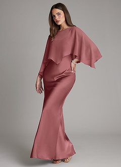 Azazie Ambra Abiti da Damigella Abito Sirena in Raso Elasticizzato Plissettato Ametista image5