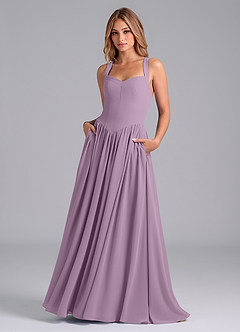 Azazie Francis Bridesmaid Dresses Wisteria A-Line Corset Chiffon Dress image1