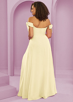 Barbie ♥ Azazie Bridesmaid Dresses Lemon Sorbet A-Line Off the Shoulder Chiffon Convertible Dress image8