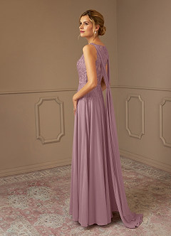 Azazie Joules Mère de la mariée Robes Robe Trapèze en Mousseline de soie Paillettes Rose Poussiéreuse image5