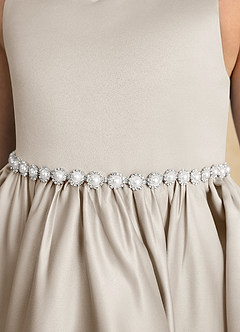 Azazie Julietta Flower Girl Dresses Frost Ball-Gown Convertible Tulle Dress image10