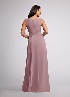Azazie Galvan vestidos de madre de la novia Vestido de Rosa Polvorienta de Gasa de Corte En A con Lentejuela image4
