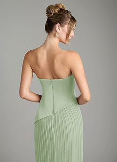 Azazie Tierney Bridesmaid Dresses Dusty Sage A-Line Strapless Chiffon Convertible Dress image12