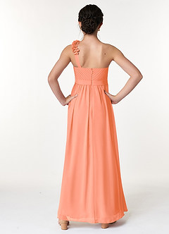 Azazie Flower Junior Sunset A-Line Pleated Chiffon Dress image2