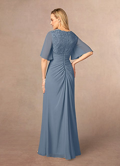 Azazie Carson Mother of the Bride Dresses Twilight A-Line V-Neck Lace Chiffon Dress image3