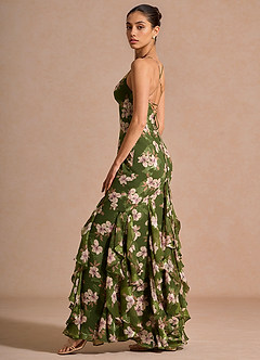 vestido Maxi Floral Verde Mariel image5