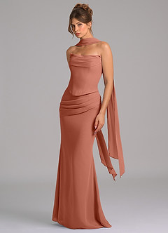 Azazie Sorrel Bridesmaid Dresses MAI TAI Mermaid Corset Chiffon Dress image5
