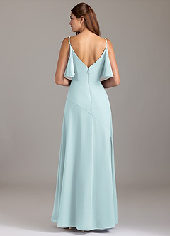 Azazie Darcia Bridesmaid Dresses Mist A-Line Side Slit Chiffon Dress image5