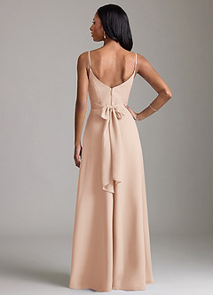 Azazie Kali Bridesmaid Dresses English Rose A-Line Pleated Chiffon Dress image4