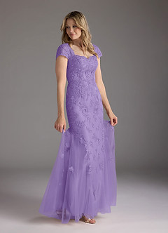 Azazie Marbella Mother of the Bride Dresses Tahiti Mermaid Queen Anne Sequins Lace Dress image2
