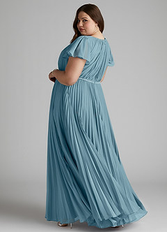 Azazie Kara Abiti da damigella modesti Abito A-Line Plissettato Chiffon Floor-Length image11