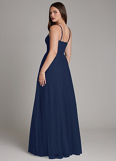 Azazie Teagan Bridesmaid Dresses Dark Navy A-Line Sweetheart Neckline Tulle Dress image5