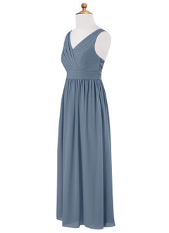 Azazie Kora Junior Twilight A-Line Pleated Chiffon Dress image7