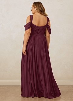 Christian Siriano Bridal for Azazie 1013 Brautjungfernkleider A-Linie Schulterfrei Chiffon Kleid Cabernetrot image12