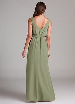 Azazie Tanicia Bridesmaid Dresses Pistachio A-Line Pleated Chiffon Dress image7