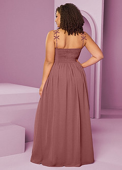 Barbie ♥ Azazie Bridesmaid Dresses Desert Rose A-Line Pleated Chiffon Dress image15