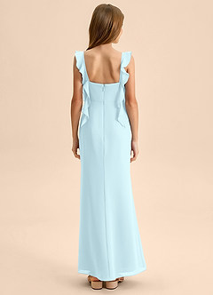 Azazie Jessamine Junior Cloud Blue Mermaid Sweetheart Neckline Chiffon Dress image2