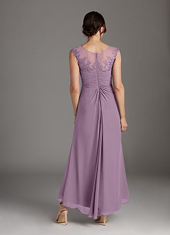 Azazie Endora Abiti per la Madre della Sposa Abito A-Line in Chiffon in Pizzo con Scollo a U Glicine image4