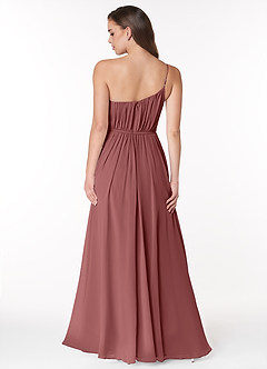 Azazie Hoya Venta Final Vestido de Damas de Honor de Gasa Elegante con Hombro unilateral image2