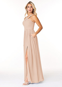 Azazie Elvira Bridesmaid Dresses English Rose A-Line Pleated Chiffon Dress image5