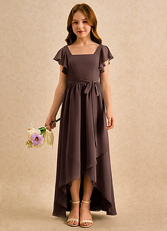 Azazie Milly Girls Formal Flower Girl Klänningar Klä A-Line i Chiffong Plisserad image3