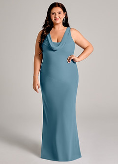 Azazie Rylina Bridesmaid Dresses Bermuda Mermaid Pleated Chiffon Dress image7