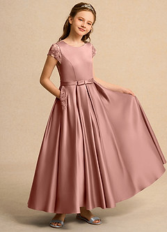 Azazie Bunny Girl Blumenmädchenkleider Ballkleid Spitze Kleid Zedernrose image1