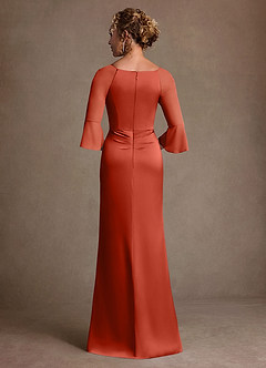 Azazie Nampa Suknie dla Matki Panny Młodej Osłona Pofałdowany Siatka Długość podłogi Sukienka image3