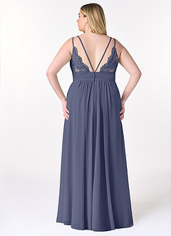 Azazie Maren Allure Bridesmaid Dresses Stormy A-Line V-Neck Lace Chiffon Dress image7