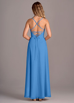 Azazie Mei Bridesmaid Dresses Blue Jay A-Line Chiffon Dress image6