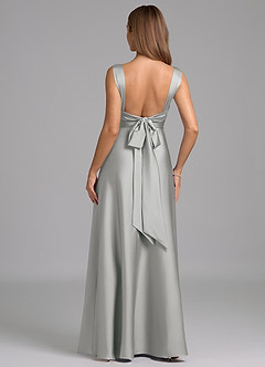 Azazie Beatrice 신부 들러리 드레스 A라인 스윗하트 네크라인 스트레치 새틴 바닥 길이 드레스 image6