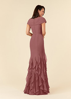 Azazie Bailora Mother of the Bride Dresses Desert Rose Mermaid Ruched Chiffon Dress image7