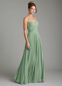 Azazie Teagan Bridesmaid Dresses Matcha A-Line Sweetheart Neckline Chiffon Dress image5
