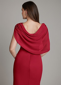 Azazie Hadley Bridesmaid Dresses Scarlet Mermaid Pleated Chiffon Dress image7