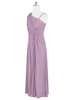 Azazie Brooke Junior Abito A-Line in Maglia Plissettato Glicine image7