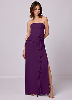 Barbie ♥ Azazie Bridesmaid Dresses Grape Sheath Strapless Chiffon Convertible Dress image1