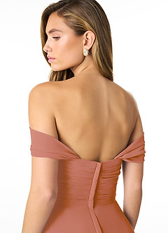 Azazie Kaitlynn Bridesmaid Dresses MAI TAI Empire Ruched Chiffon Convertible Dress image6