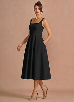 Brynn Black Midi Dress image4