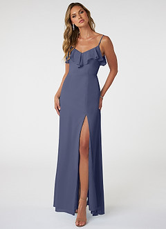 Azazie Natalia Bridesmaid Dresses Stormy A-Line Chiffon Dress image1