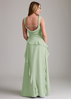 Azazie Sloane Bridesmaid Dresses Dusty Sage A-Line Sweetheart Neckline Chiffon Dress image2