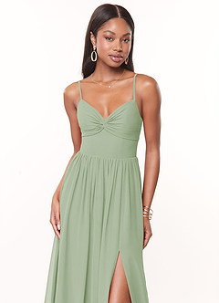 Dusty Sage Azazie Zeya Bridesmaid Dresses | Azazie