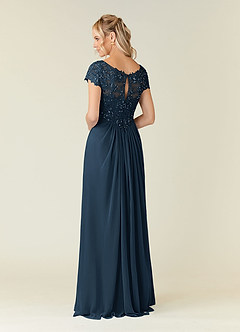 Azazie Jet Final Sale Dusty Blue A-Line Sequins Chiffon Dress image2